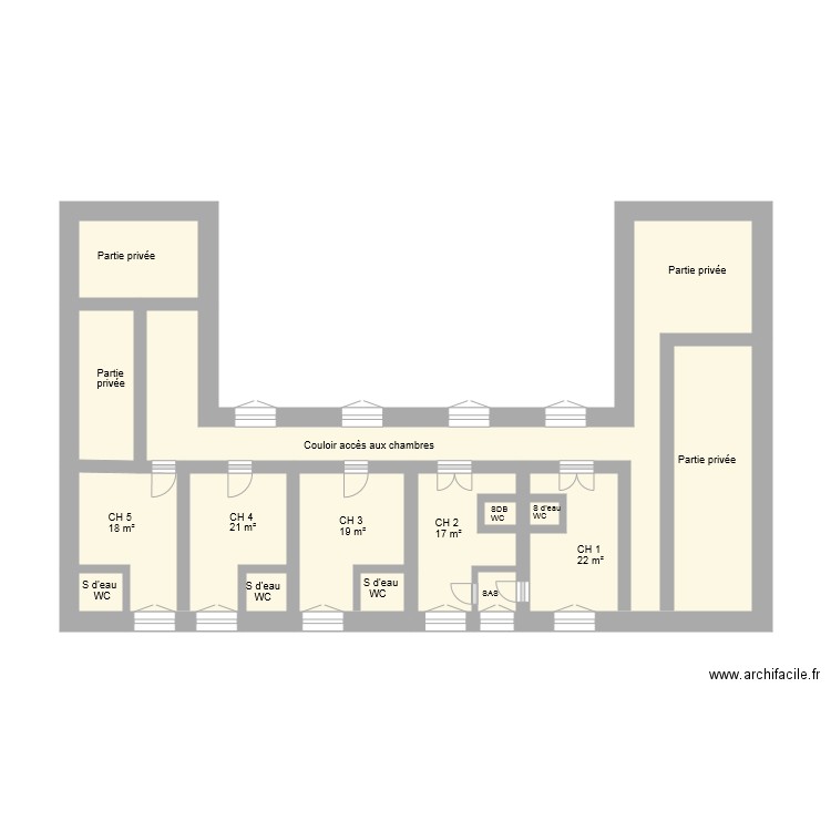 Etage LA FERTE MILON. Plan de 0 pièce et 0 m2