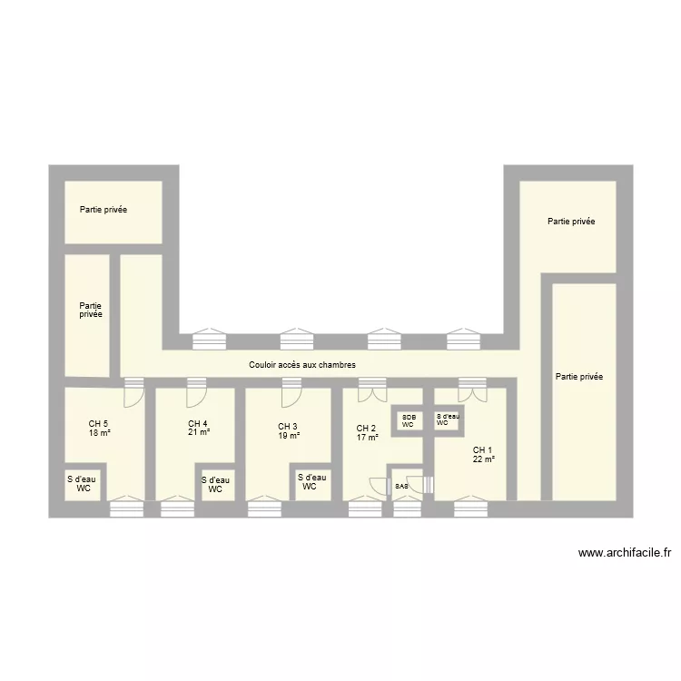 Etage LA FERTE MILON. Plan de 