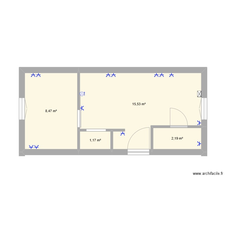 Plan électrique appartement. Plan de 0 pièce et 0 m2