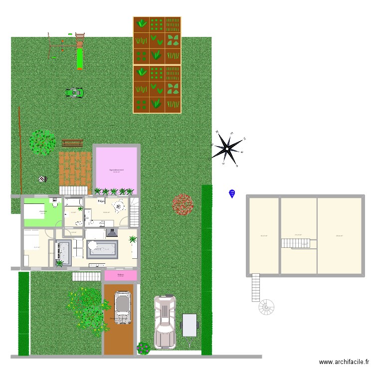 AnjouV3. Plan de 15 pièces et 171 m2