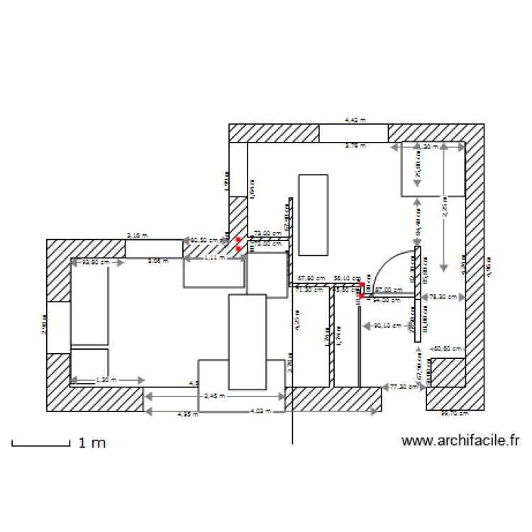 chambre. Plan de 0 pièce et 0 m2