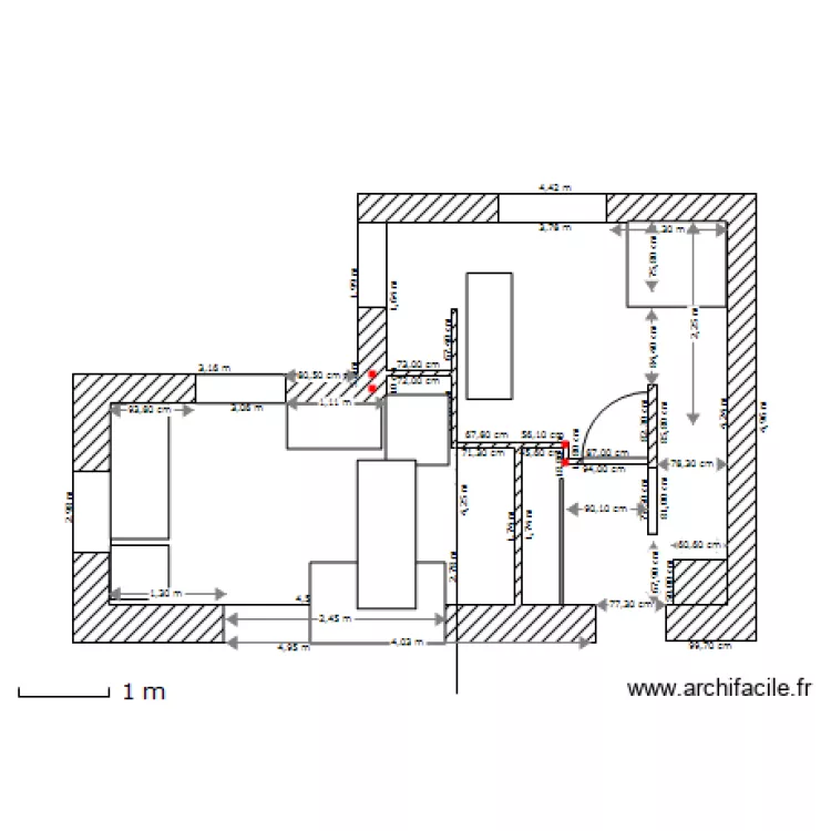 chambre. Plan de chambre. Plan de