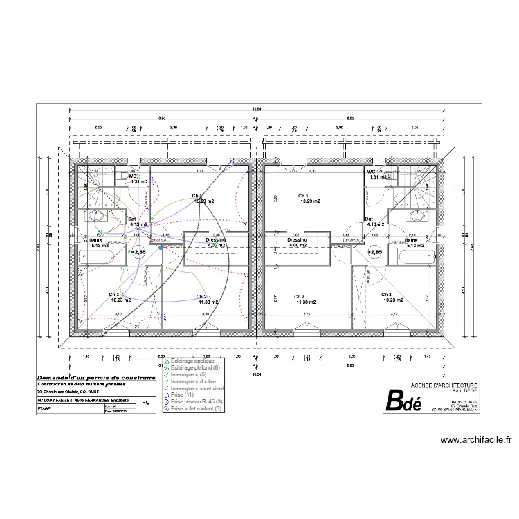 villas jumelées aprieux etage unifillaire. Plan de villas jumelées aprieux etage unifillaire. Plan de