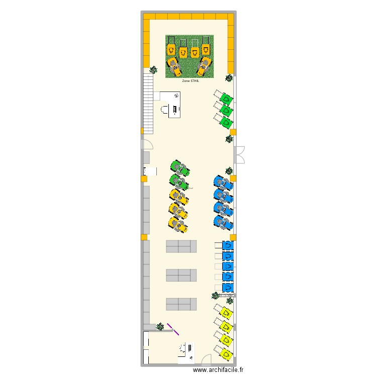 Rabeux Brassy V1. Plan de 1 pièce et 218 m2