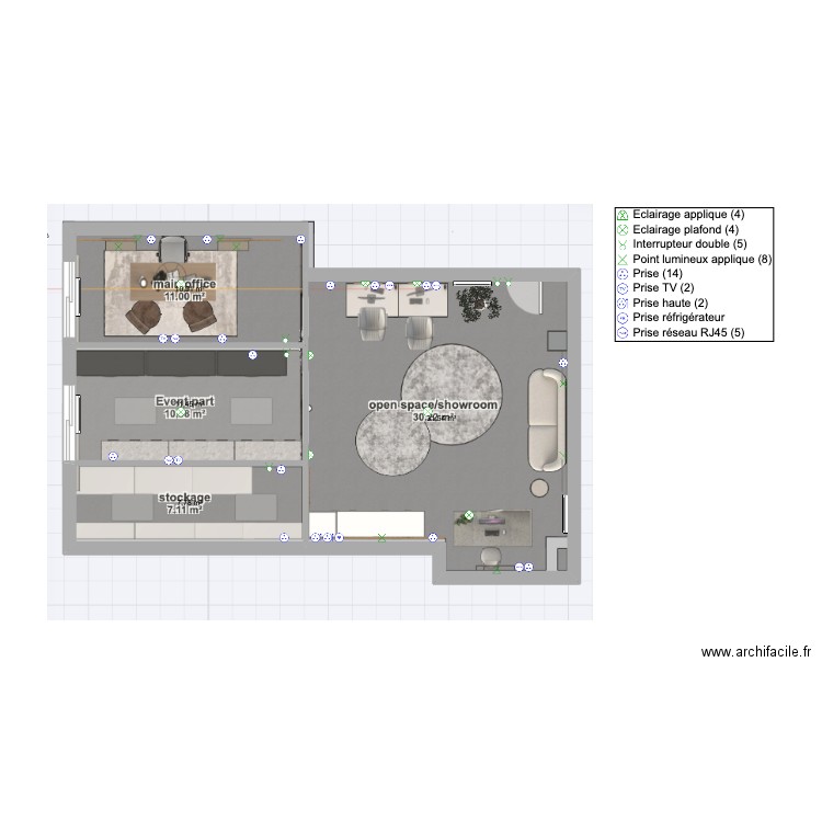 fh agency. Plan de 0 pièce et 0 m2