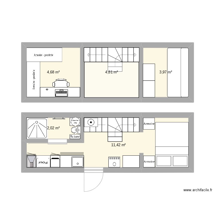 Tiny 1 . Plan de 0 pièce et 0 m2