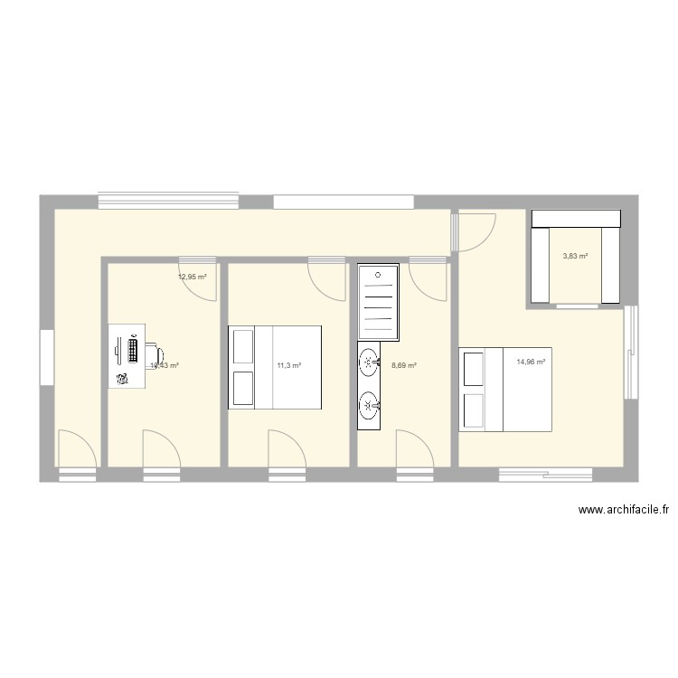 Extension Serviers. Plan de 0 pièce et 0 m2