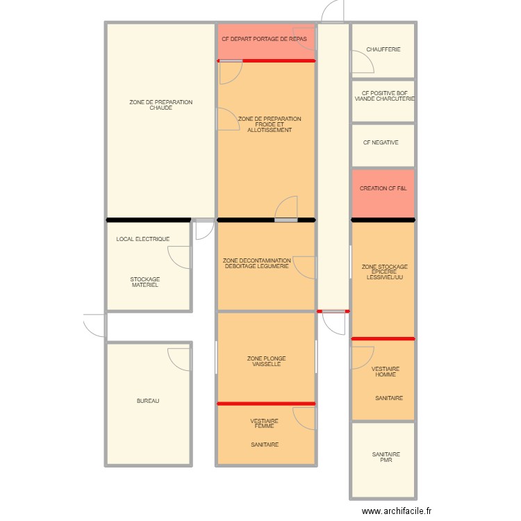 ESAT Saint Donat Projet. Plan de 16 pièces et 240 m2