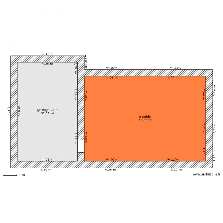 etage caue. Plan de 0 pièce et 0 m2