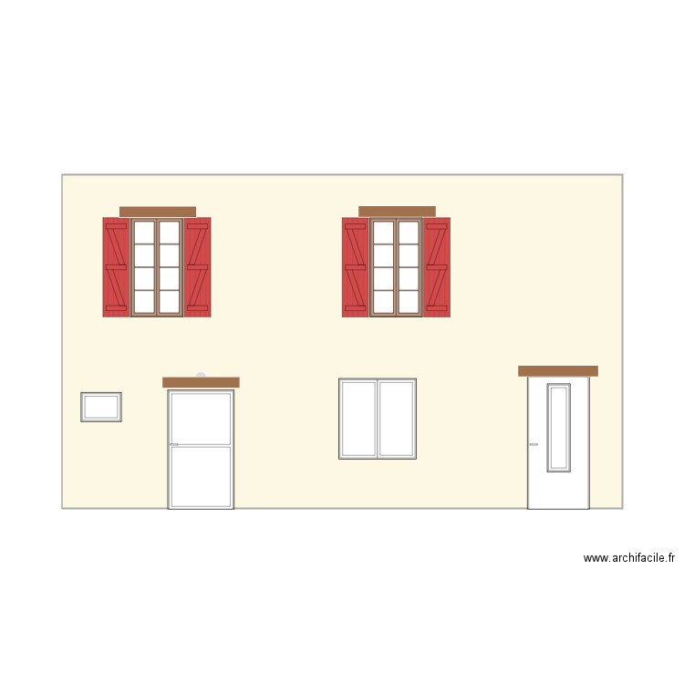 Plan façade avant Comberouger. Plan de 0 pièce et 0 m2