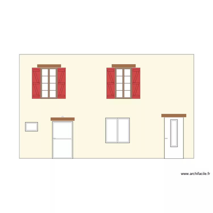 Plan fa&ccedil;ade avant Comberouger. Plan de 