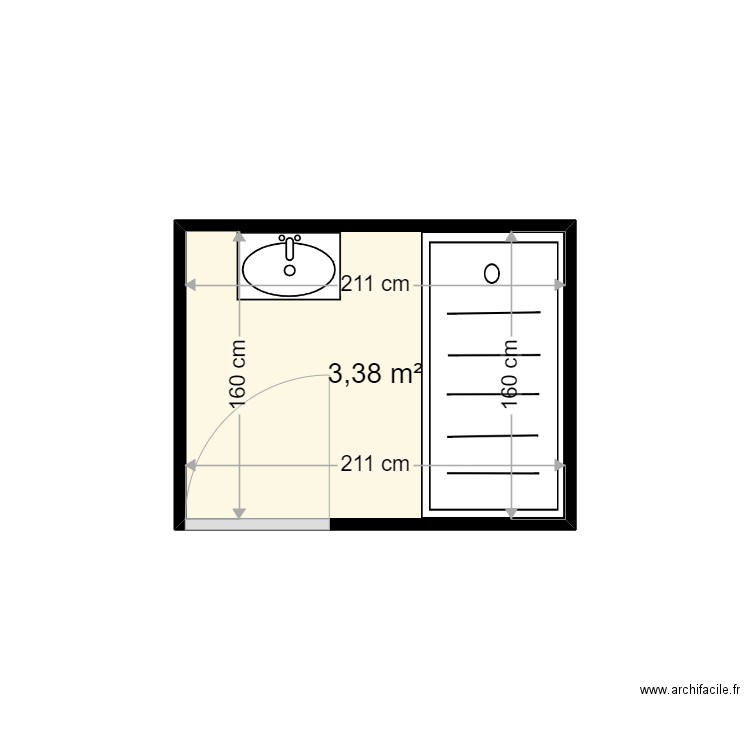 ORMUS MYRIAM . Plan de 1 pièce et 3 m2