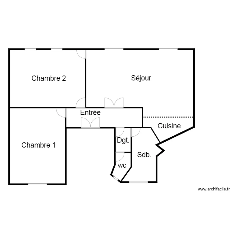 Plan projet&eacute; Philippe. Plan de 