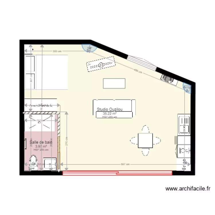 STUDIO OUZILOU. Plan de 