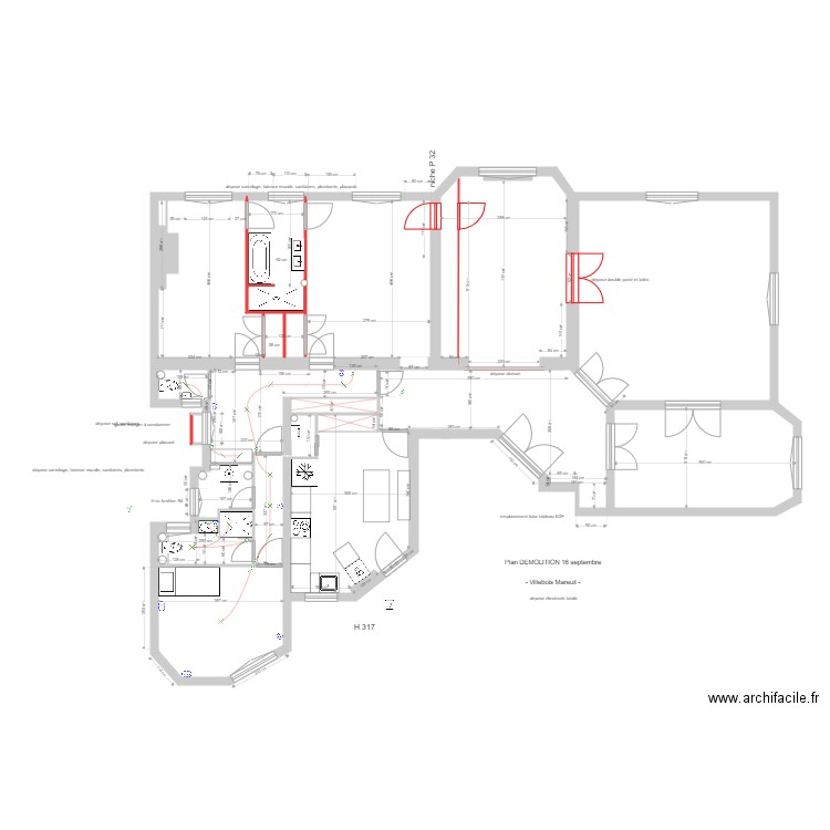 17 eme projet plan elec. Plan de 0 pièce et 0 m2