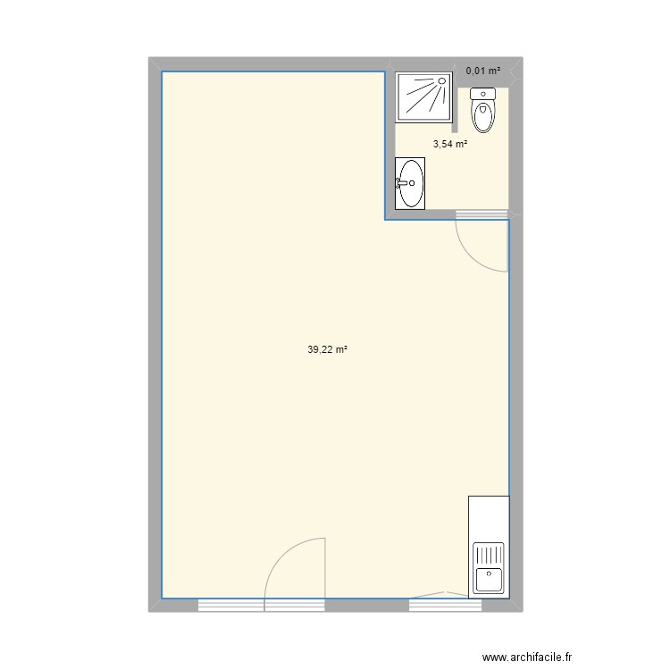 Onglerie Vide. Plan de 0 pièce et 0 m2