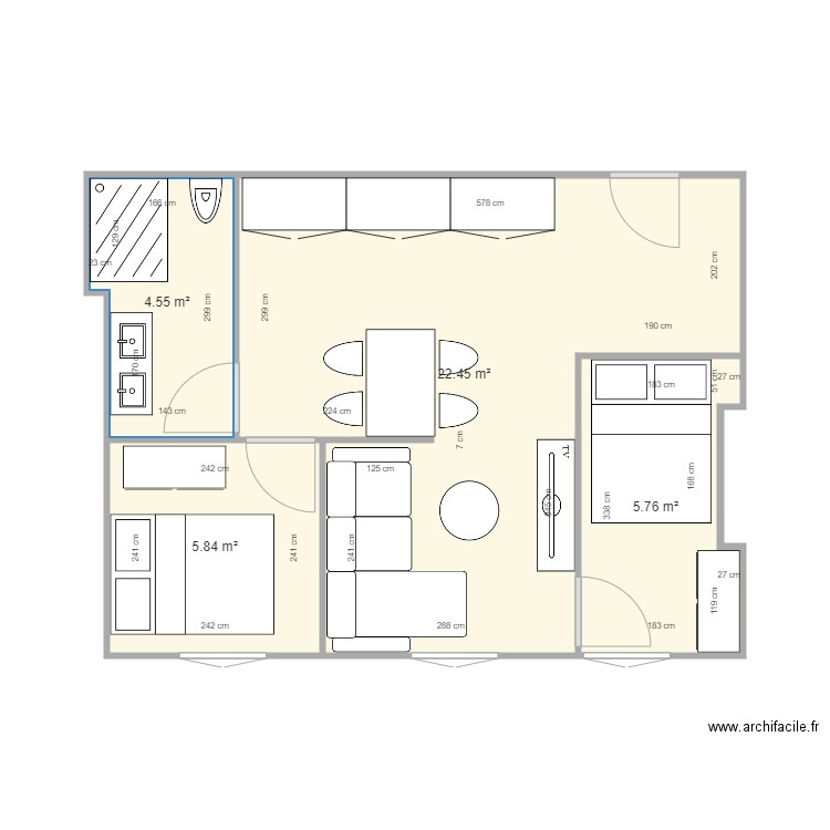 APPARTEMENT T3. Plan de 0 pièce et 0 m2