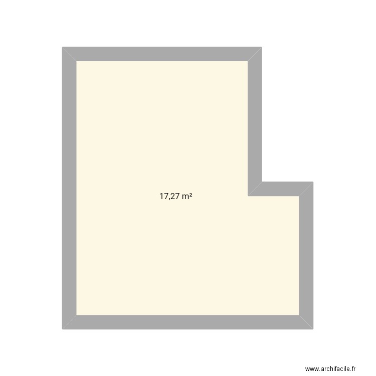 Suite parentale. Plan de 1 pièce et 17 m2