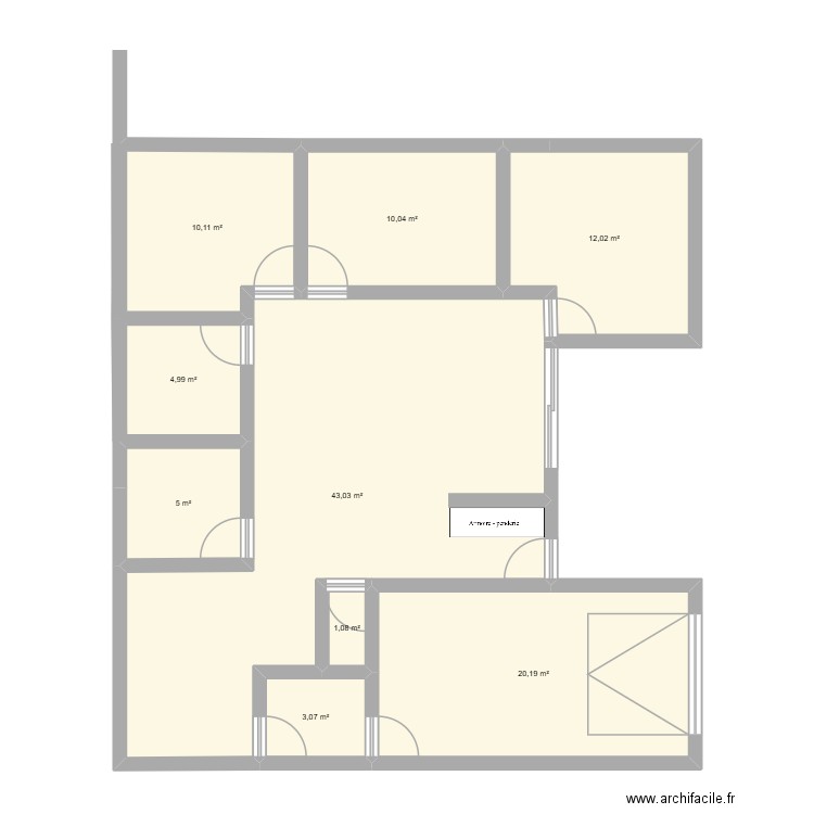 Plan Johan. Plan de 9 pièces et 110 m2