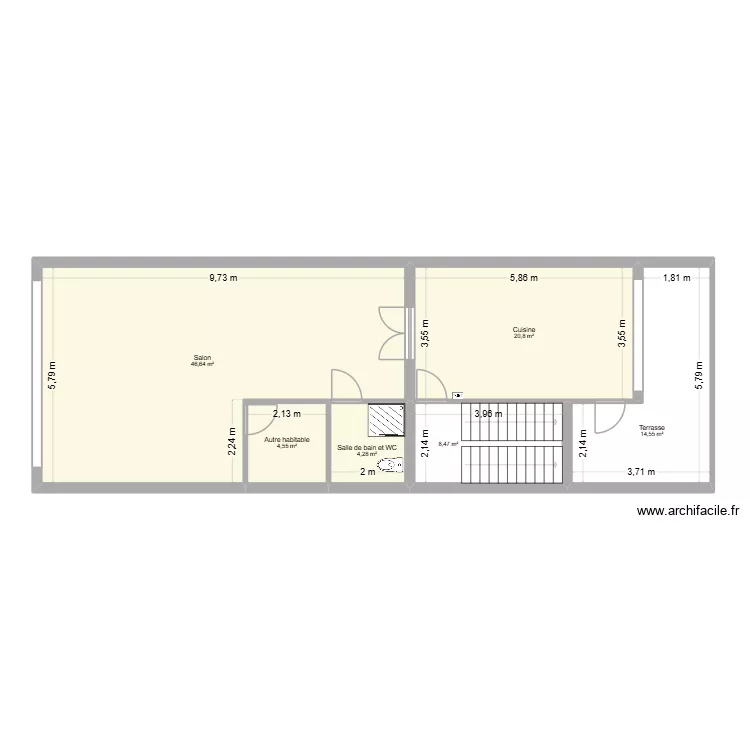 1er etage 22 place du marche 59400 cambrai. Plan de 