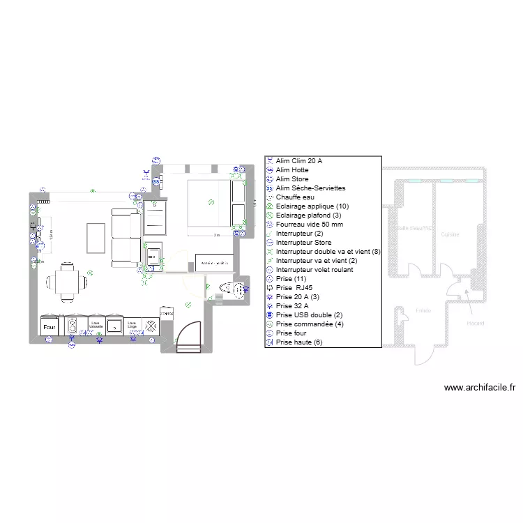 Appt JF Antibes Elec Avril 26. Plan de 1 et 33 m² Appt JF Antibes Elec Avril 26. Plan de 1 et 33 m²