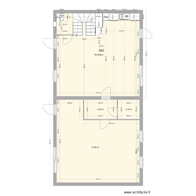 RDC AQUA. Plan de 8 pièces et 201 m2