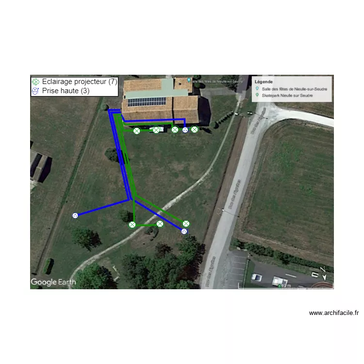 Salle des F&ecirc;tes NIEULLE. Plan de 