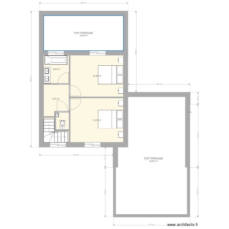 TENTATIVE HAUT. Plan de 0 pièce et 0 m2