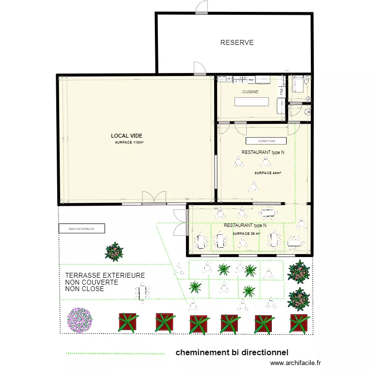 CHEZ YO EXISTANT. Plan de 