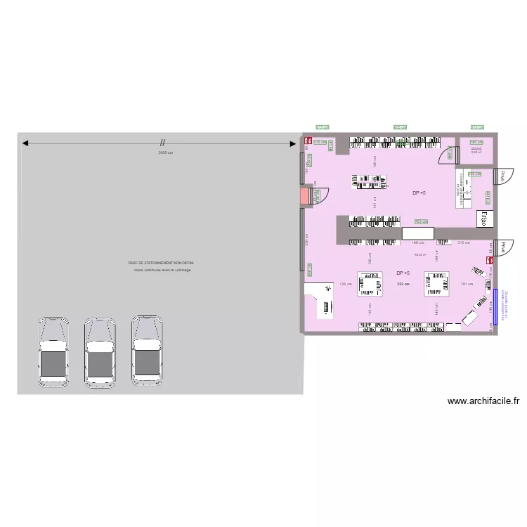 STATIONNEMENT LE CELLIER AVANT TRAVAUX. Plan de STATIONNEMENT LE CELLIER AVANT TRAVAUX. Plan de