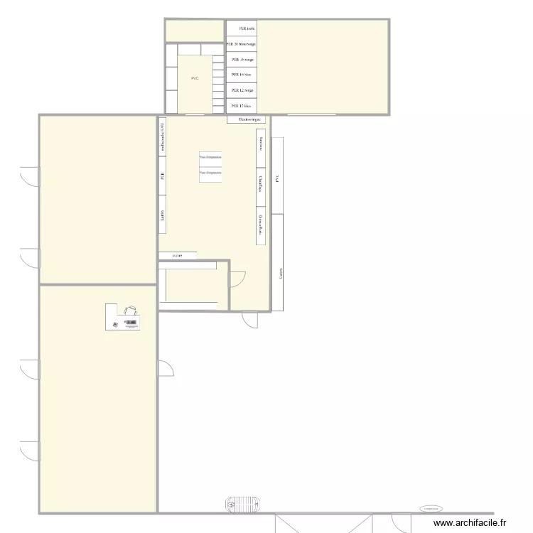 Nouveau magasin. Plan de 