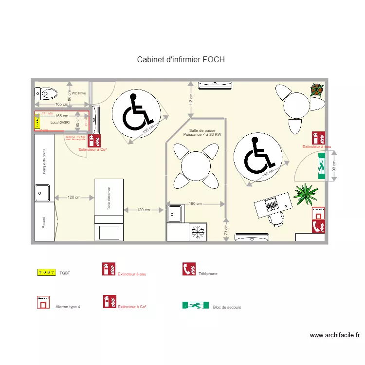 cabinet infirmier Foch. Plan de 