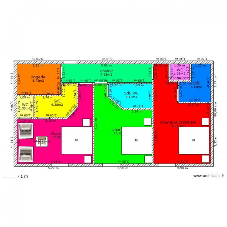 chambre etage definitif. Plan de 0 pièce et 0 m2