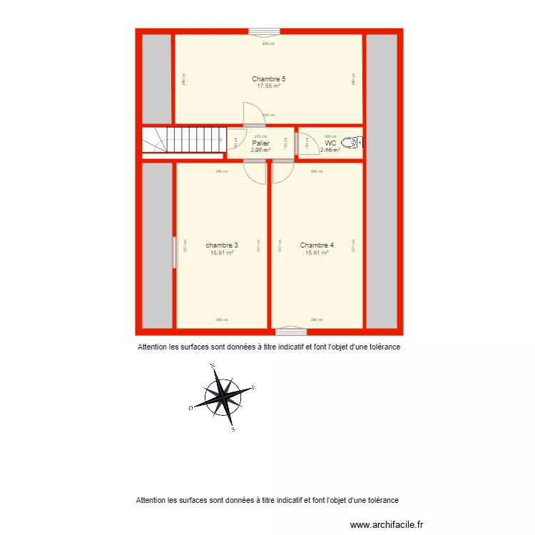BI 4196 &eacute;tage c&ocirc;t&eacute;. Plan de 