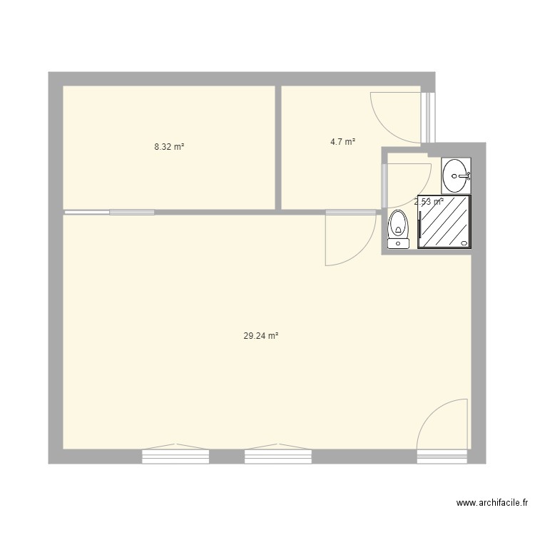 local 12  modif sdb actuel. Plan de 0 pièce et 0 m2