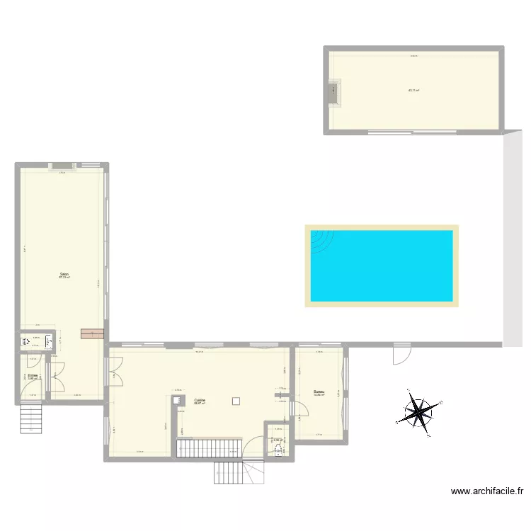 Bussi&egrave;re nu v1. Plan de 