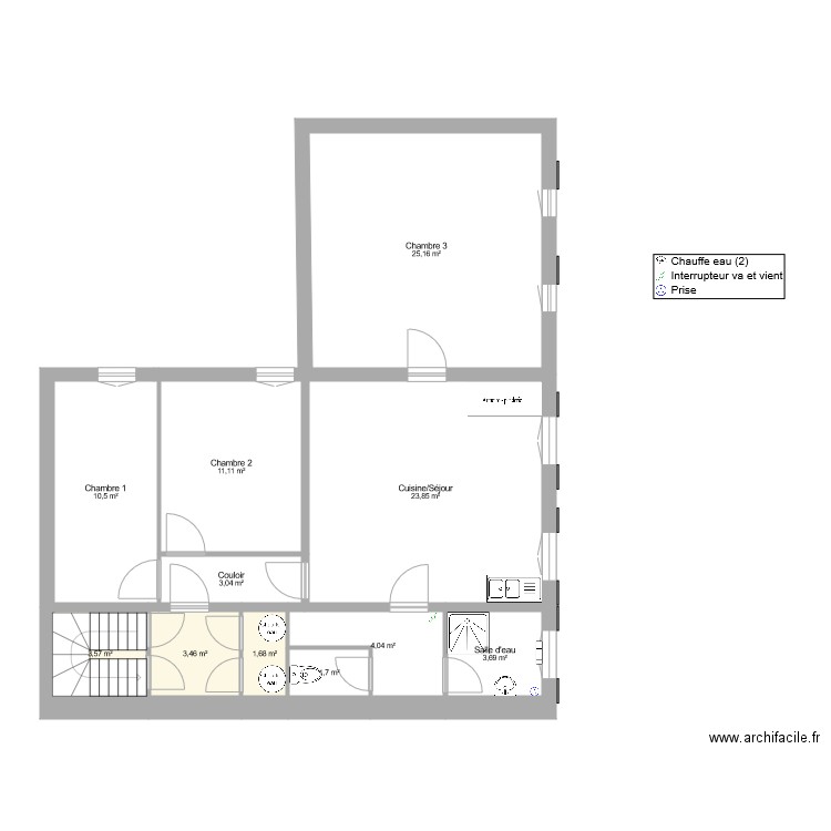 Pharmacie ST Christoly Appartement gauche étage 1 plan plaquiste 30082021. Plan de 0 pièce et 0 m2