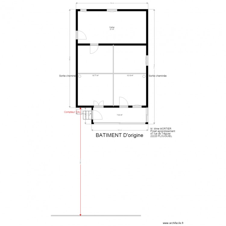 PLOUGUIEL  origine EDF. Plan de 0 pièce et 0 m2