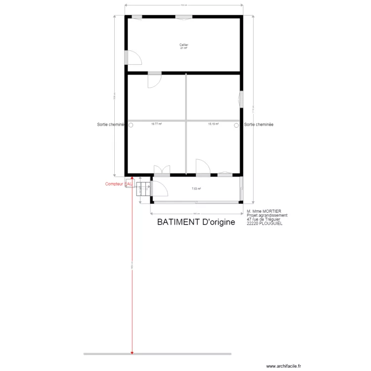 PLOUGUIEL  origine EDF. Plan de 