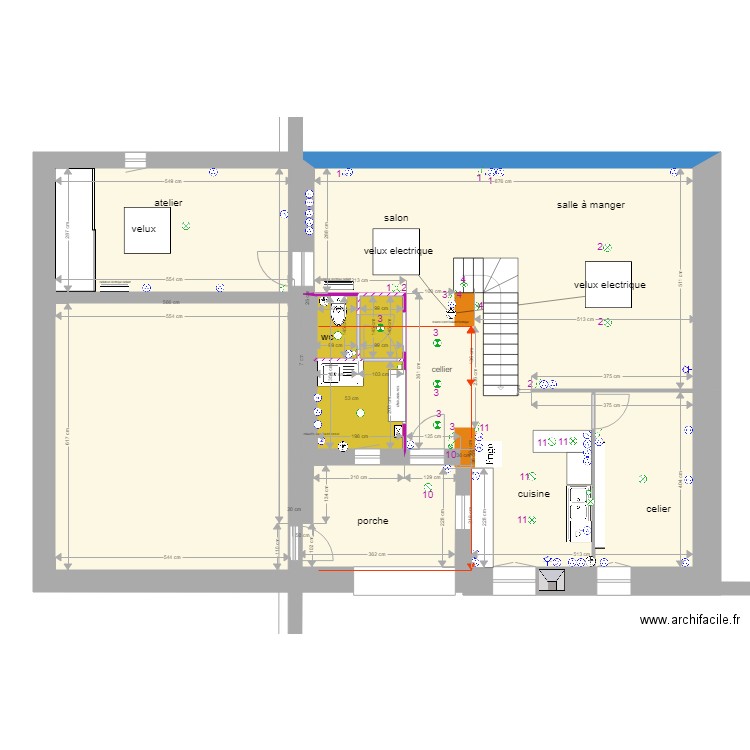 le thou electricité complet sans meuble. Plan de 0 pièce et 0 m2