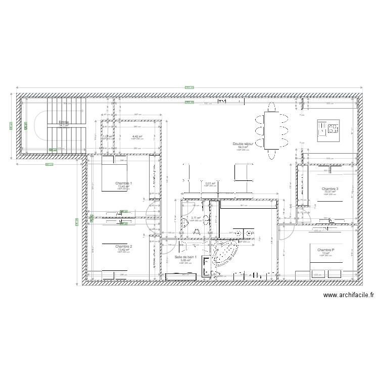 Maison Gagny. Plan de 12 pièces et 316 m2