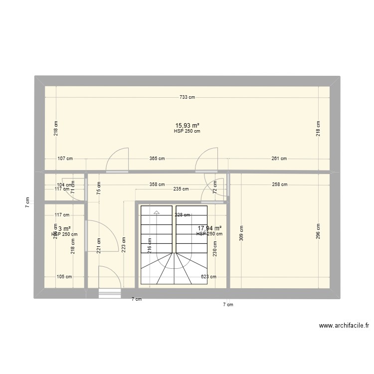 RACAT BORDRON. Plan de 3 pièces et 37 m2