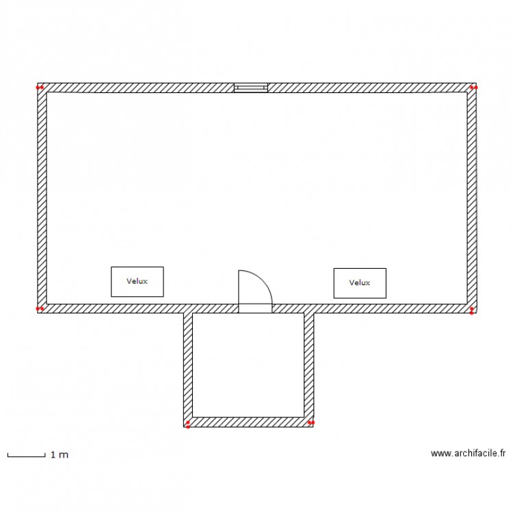 2er étage vide. Plan de 0 pièce et 0 m2