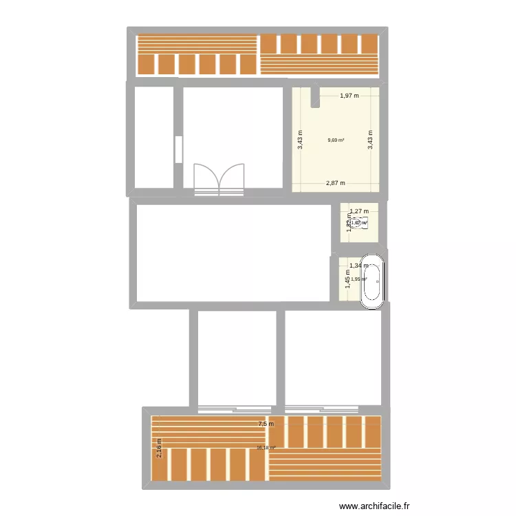 Mon appart. Plan de 4  et 29 m²