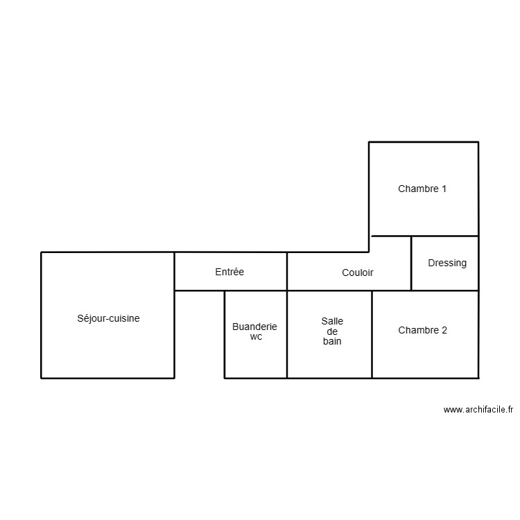 QUIMPER FRABOULOT. Plan de 5 pièces et 31 m2