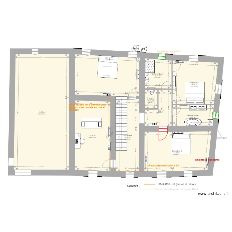 Mas Sarrians chauffage. Plan de 0 pièce et 0 m2