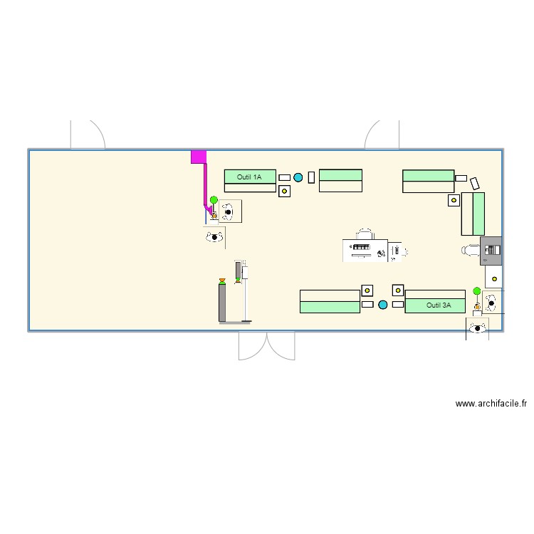 salle référence pour prez a. Plan de 1 pièce et 104 m2