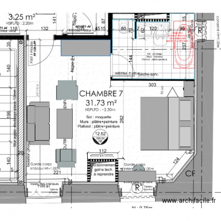 chambre 7. Plan de 0 pièce et 0 m2