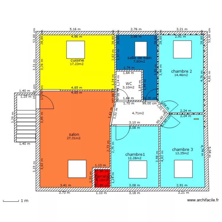 appartement sous comble 3.1. Plan de 