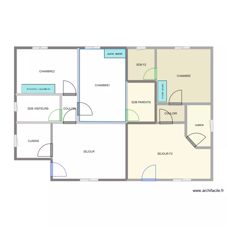 REZ de CHAUSSEE 1 MODIFICATION 02 2018. Plan de REZ de CHAUSSEE 1 MODIFICATION 02 2018. Plan de